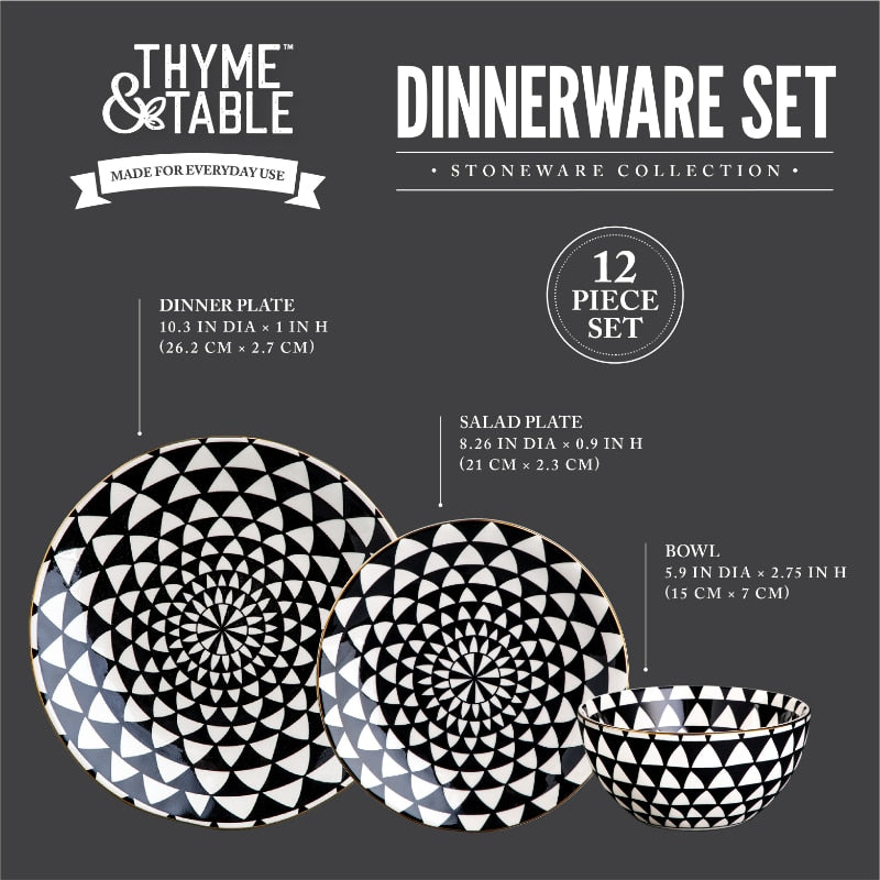 Bowl Set 12-Pc – Thyme&Table